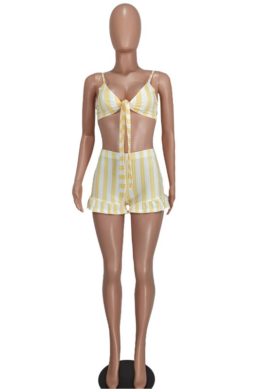 SEXY SUMMER 2PC SET OUTFITS YELLOW by By Claude | Fleurcouture