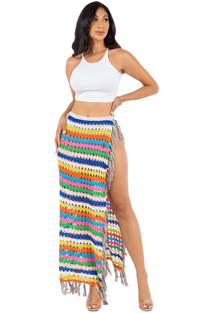 SEXY SUMMER BEACH STYLE SKIRT MULTI PRINT by By Claude | Fleurcouture