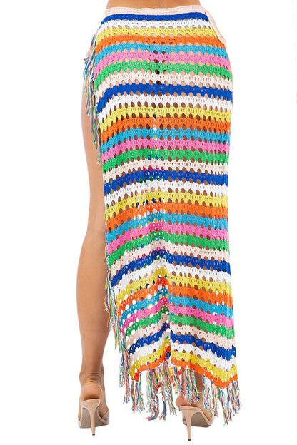 SEXY SUMMER BEACH STYLE SKIRT MULTI PRINT by By Claude | Fleurcouture