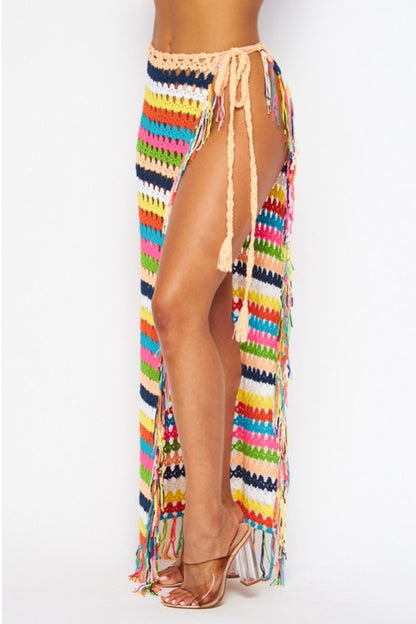 SEXY SUMMER BEACH STYLE SKIRT MULTI PRINT by By Claude | Fleurcouture