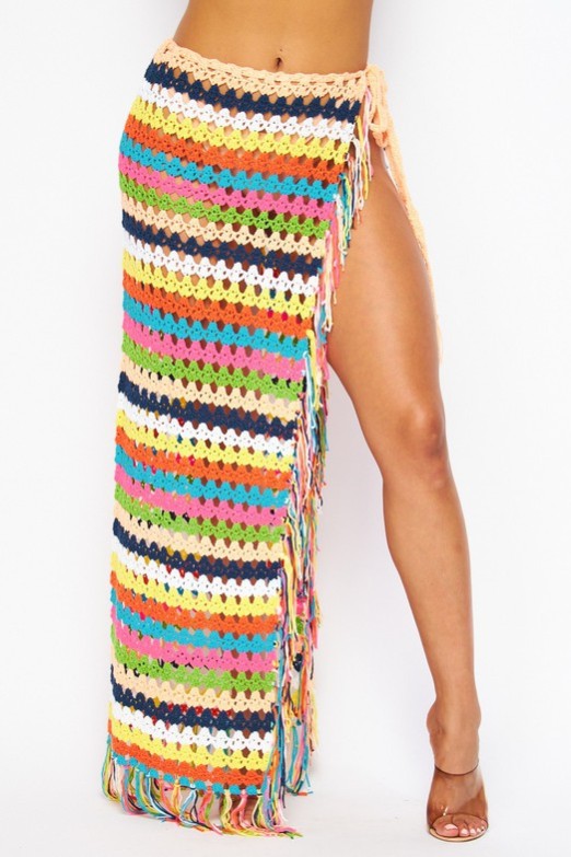 SEXY SUMMER BEACH STYLE SKIRT MULTI PRINT by By Claude | Fleurcouture