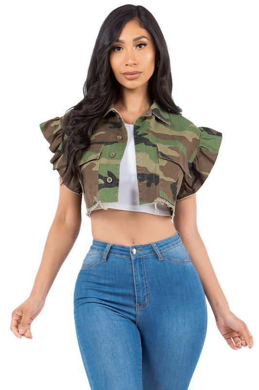 SEXY SUMMER CUTE TOP VESTS CAMOFLAGE by By Claude | Fleurcouture