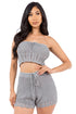 SEXY SUMMER FASHION TWO PIECE SET GREY S by By Claude | Fleurcouture