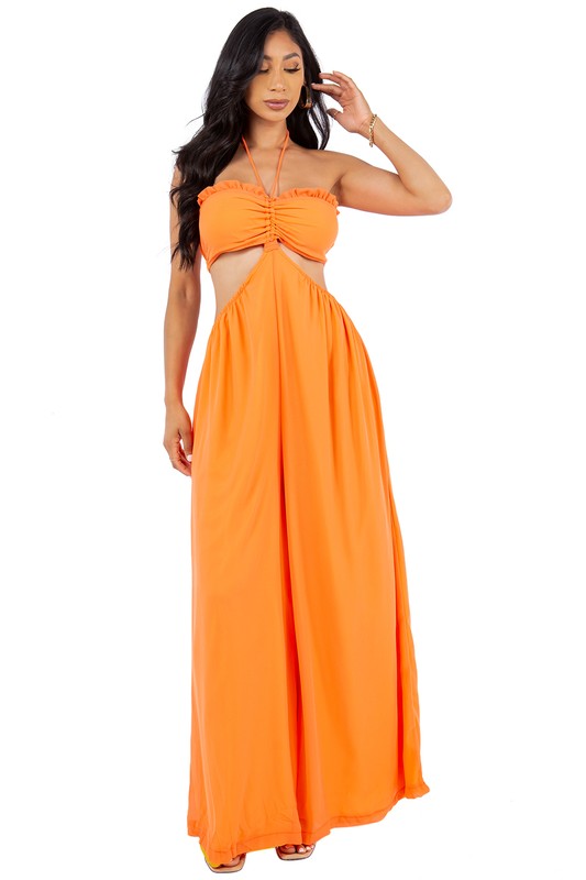 SEXY SUMMER JUMPSUIT ORANGE by By Claude | Fleurcouture