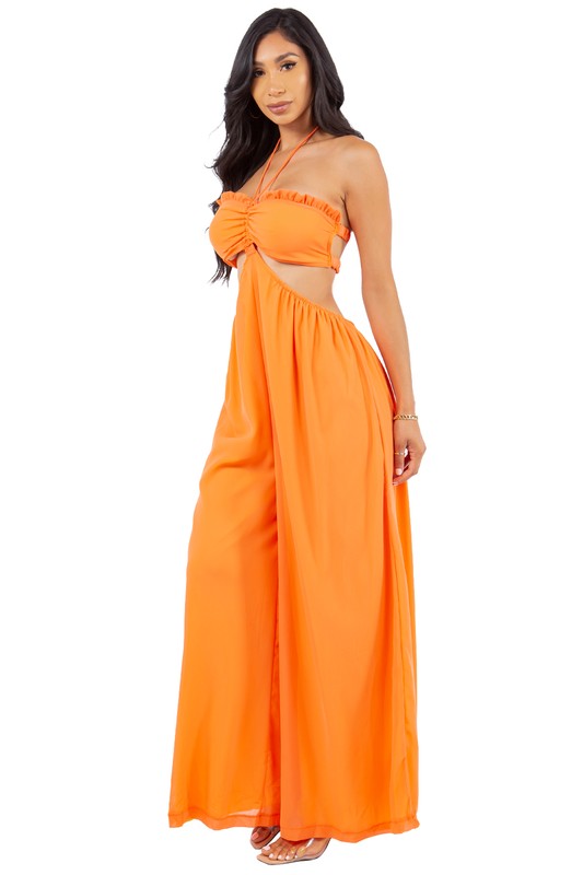 SEXY SUMMER JUMPSUIT ORANGE by By Claude | Fleurcouture