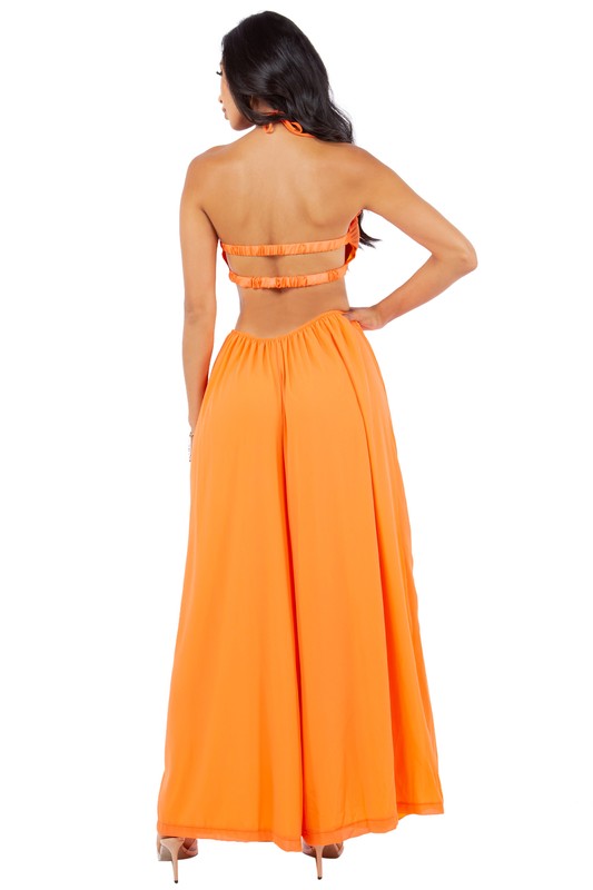 SEXY SUMMER JUMPSUIT ORANGE by By Claude | Fleurcouture