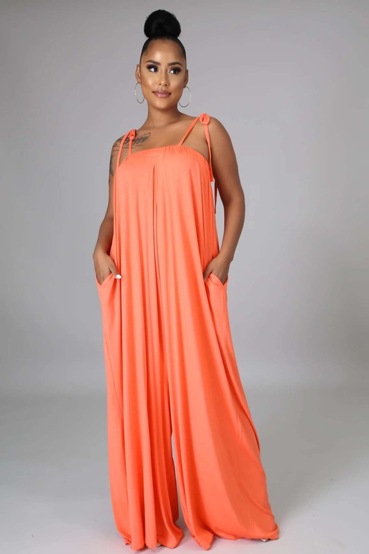 SEXY SUMMER JUMPSUIT ORANGE S by By Claude | Fleurcouture