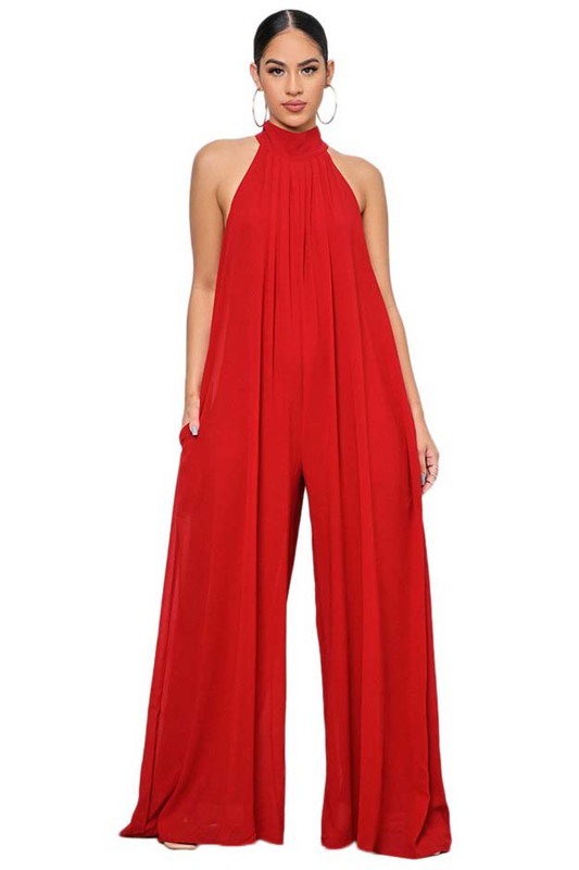 SEXY SUMMER JUMPSUIT RED S by By Claude | Fleurcouture