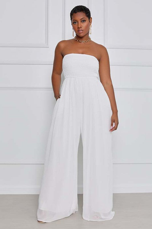 SEXY SUMMER JUMPSUIT WHITE S by By Claude | Fleurcouture