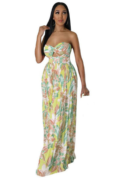 SEXY SUMMER JUMPSUIT YELLOW GREEN by By Claude | Fleurcouture