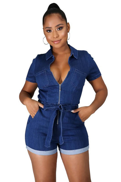 SEXY SUMMER ROMPERS NAVY by By Claude | Fleurcouture