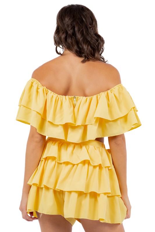 SEXY SUMMER TWO PIECE SET YELLOW by By Claude | Fleurcouture