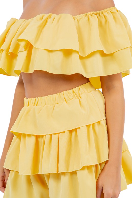 SEXY SUMMER TWO PIECE SET YELLOW by By Claude | Fleurcouture