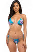 SEXY TWO-PIECE FLORAL BIKINI Teal S by Mermaid Swimwear | Fleurcouture