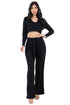 SEXY TWO PIECE PANTS SET BLACK L by By Claude | Fleurcouture