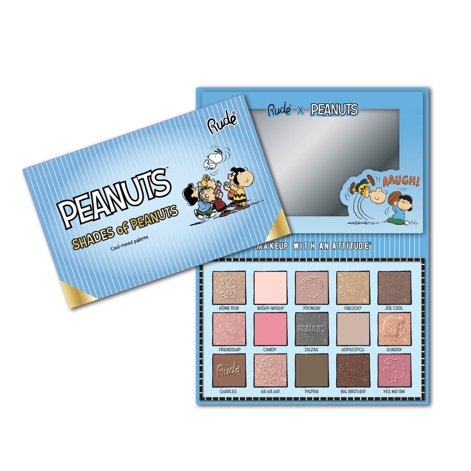 Shades of Peanuts Eyeshadow Palette - Cool-toned Eyeshadow Palette by Rude Cosmetics | Fleurcouture