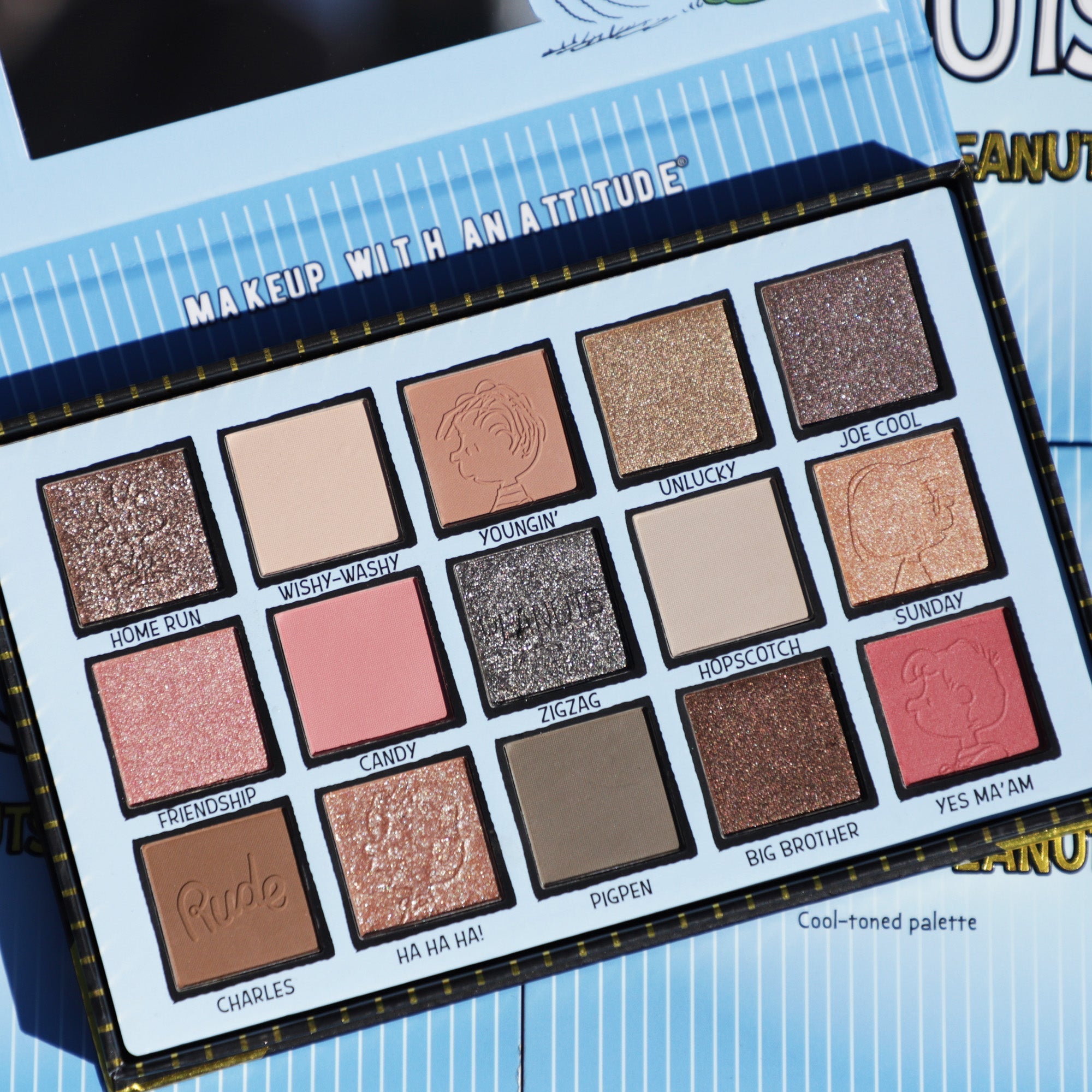 Shades of Peanuts Eyeshadow Palette - Cool-toned Eyeshadow Palette by Rude Cosmetics | Fleurcouture