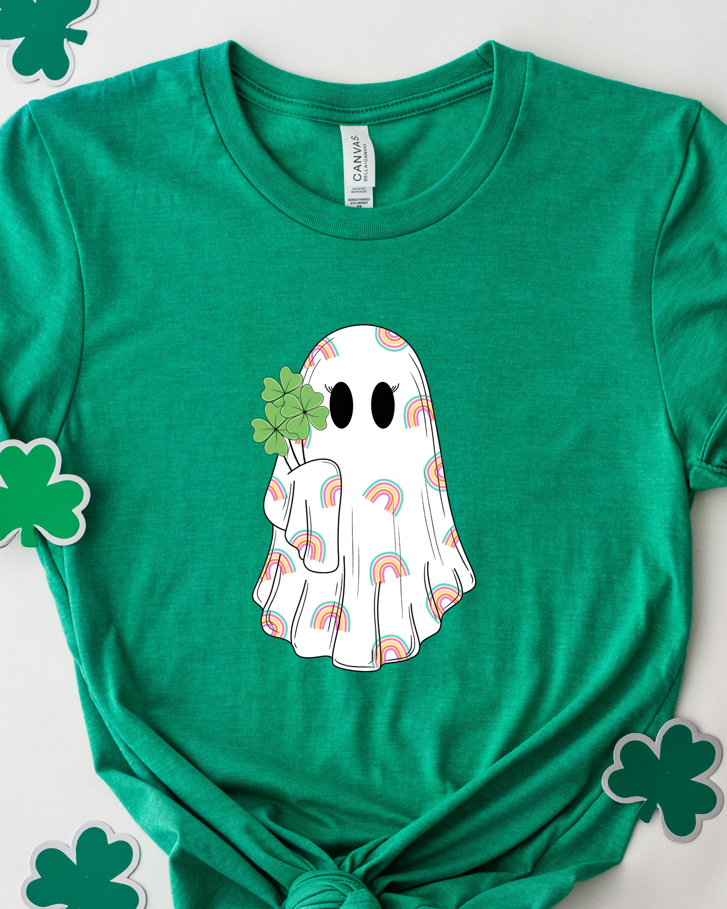 SHAMROCK BOO TEE (BELLA CANVAS) by LL | Fleurcouture