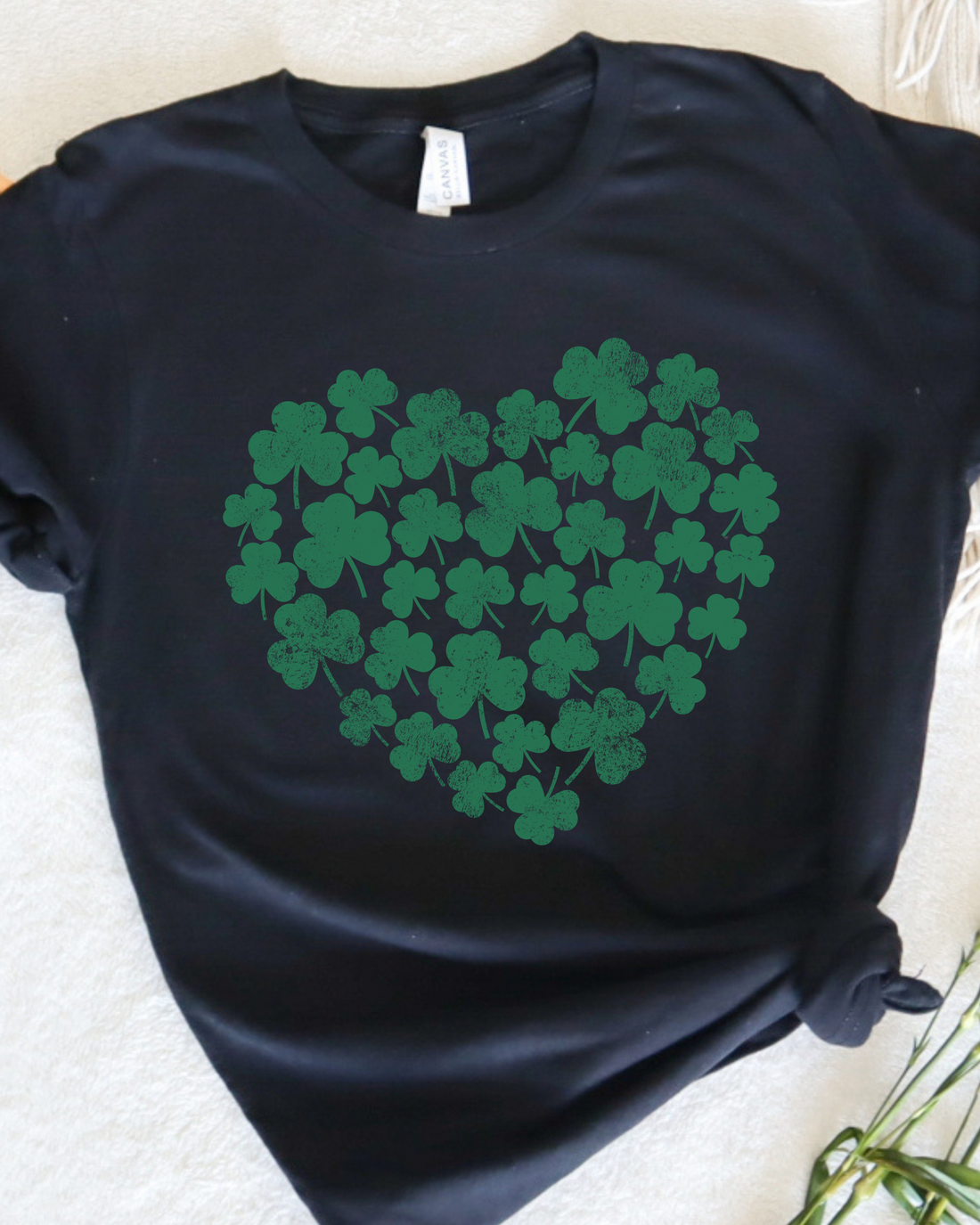 SHAMROCK HEART TEE (BELLA CANVAS) by LL | Fleurcouture