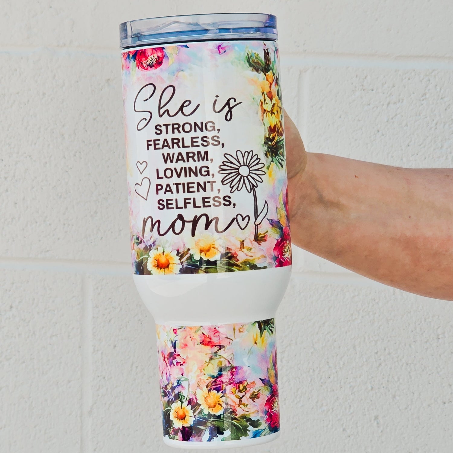 She Is Mom 40oz Tumbler Tumbler by Tea-Shirt Shoppe | Fleurcouture