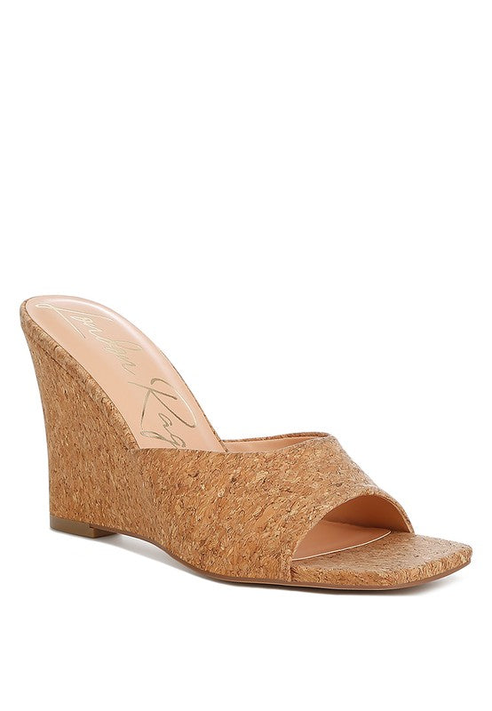 Shiloy Cork Wedge Sandals Natural US-5 / UK-3 / EU-36 by Rag Company | Fleurcouture