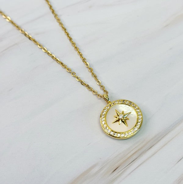 Shine Compass Open Locket Pendant Necklace Gold OS by Ellison and Young | Fleurcouture