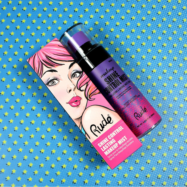 Shine Control Lasting Makeup Mist Paper Display, 12pcs Wholesale Set by Rude Cosmetics | Fleurcouture