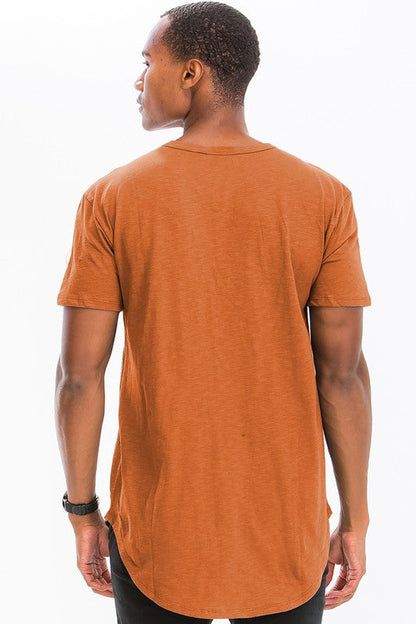 SHORT SLEEVE 4 BUTTON HENLEY SHIRT Men&