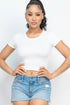 Short Sleeve Roundneck Crop Top Tops by Fleurcouture | Fleurcouture