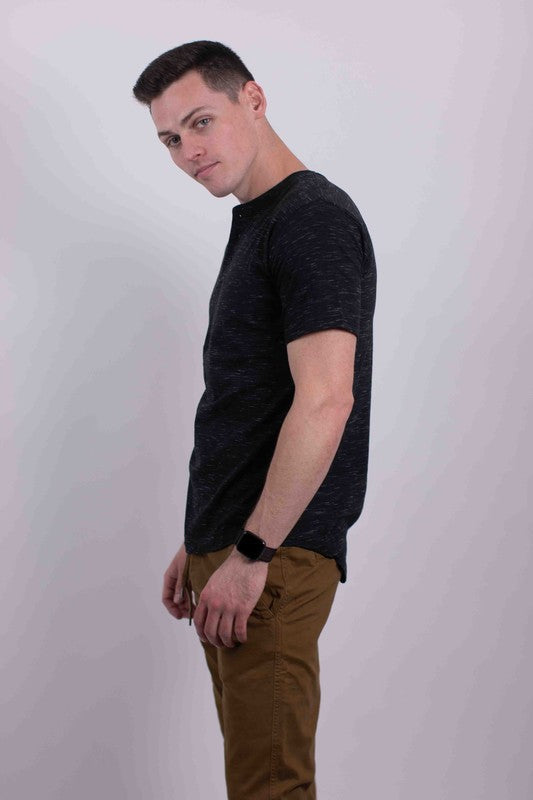 Short Sleeves Henley T-shirt by Generation XYZ | Fleurcouture