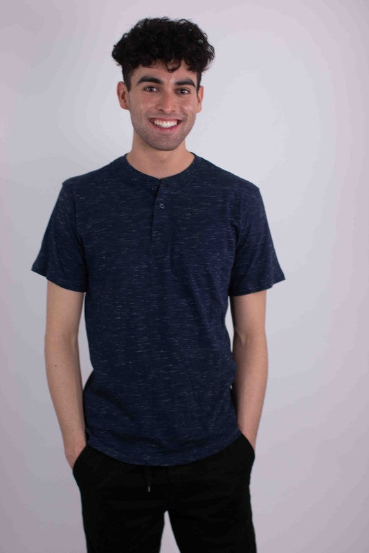 Short Sleeves Henley T-shirt by Generation XYZ | Fleurcouture