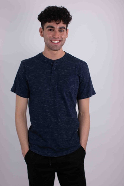 Short Sleeves Henley T-shirt by Generation XYZ | Fleurcouture