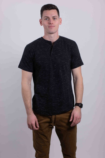Short Sleeves Henley T-shirt by Generation XYZ | Fleurcouture