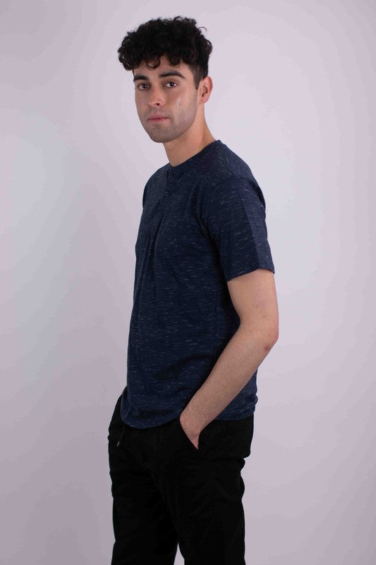 Short Sleeves Henley T-shirt by Generation XYZ | Fleurcouture