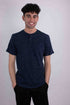 Short Sleeves Henley T-shirt Navy S by Generation XYZ | Fleurcouture