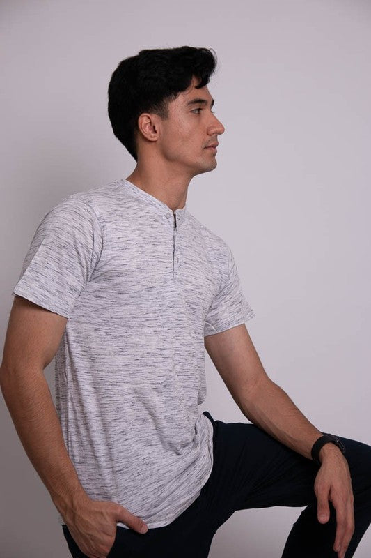 Short Sleeves Henley T-shirt white S by Generation XYZ | Fleurcouture
