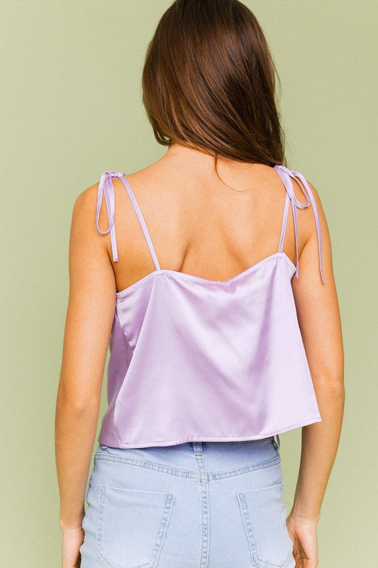 Shoulder Strap Cami Top by LE LIS | Fleurcouture