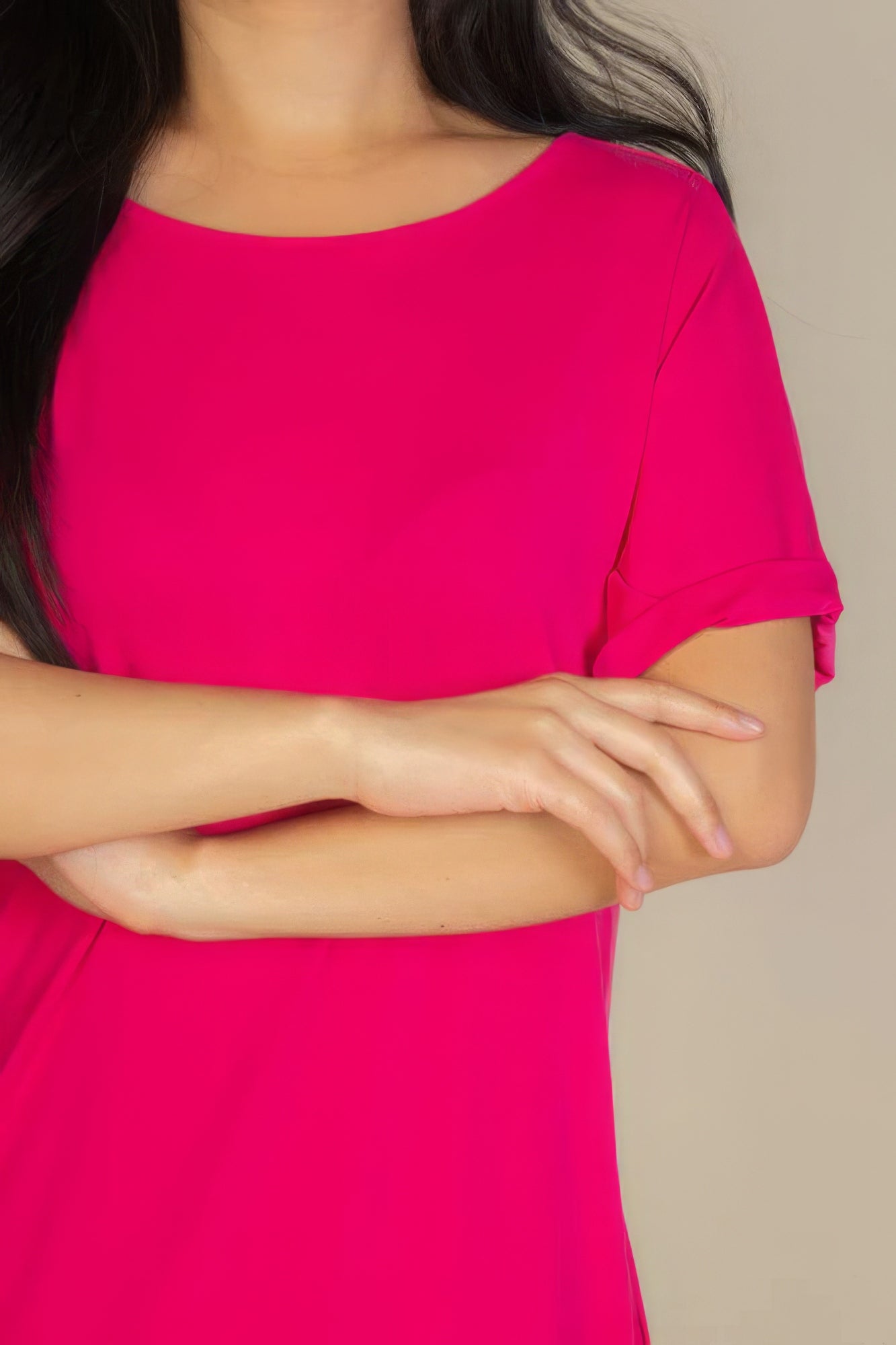 Side Pocket Double Folded Mini Dress by Fleurcouture | Fleurcouture