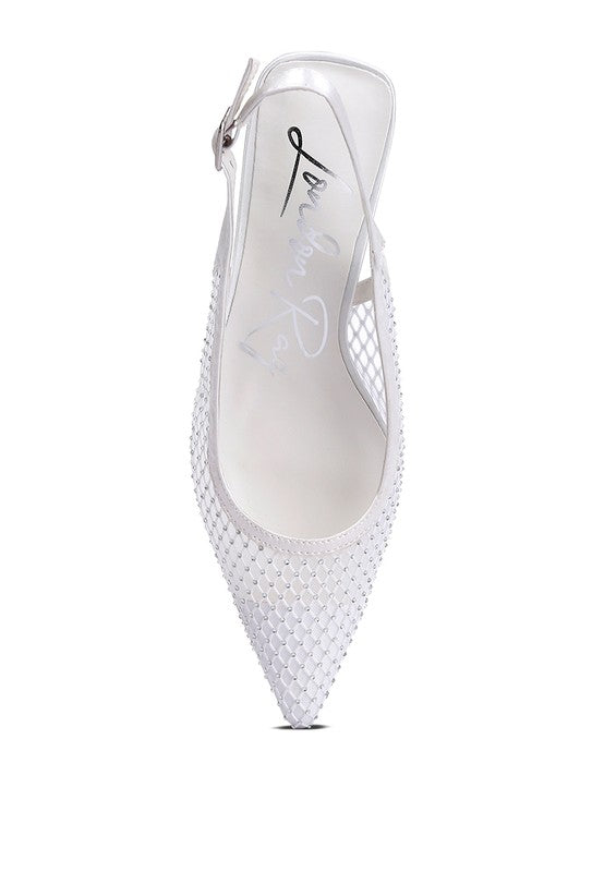 Siev Rhinestone Slingback Mules by Rag Company | Fleurcouture