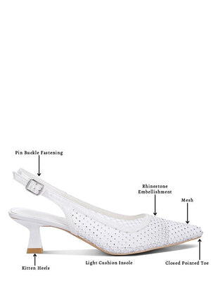 Siev Rhinestone Slingback Mules by Rag Company | Fleurcouture