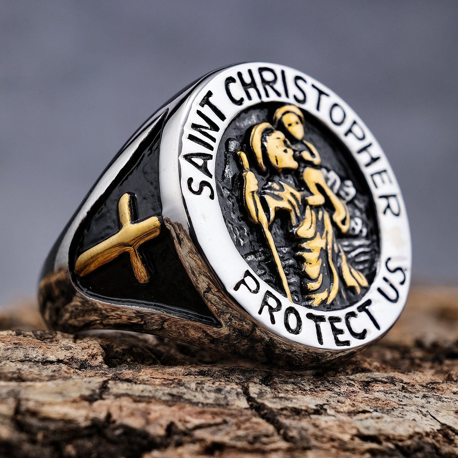 simple style letter stainless steel plating silver plated men&