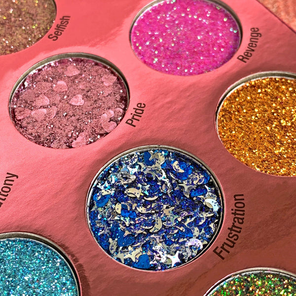 Sin of Glittony Glitter Palette Face Palettes by Rude Cosmetics | Fleurcouture