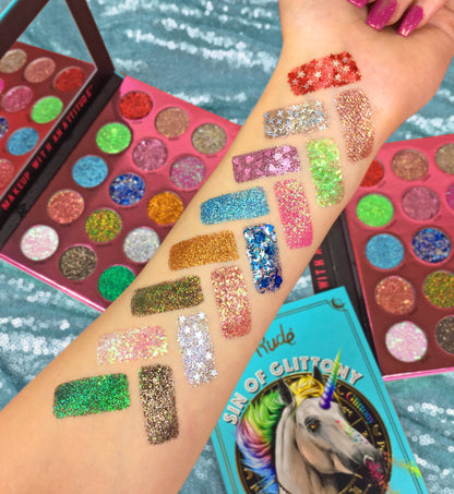 Sin of Glittony Glitter Palette Face Palettes by Rude Cosmetics | Fleurcouture