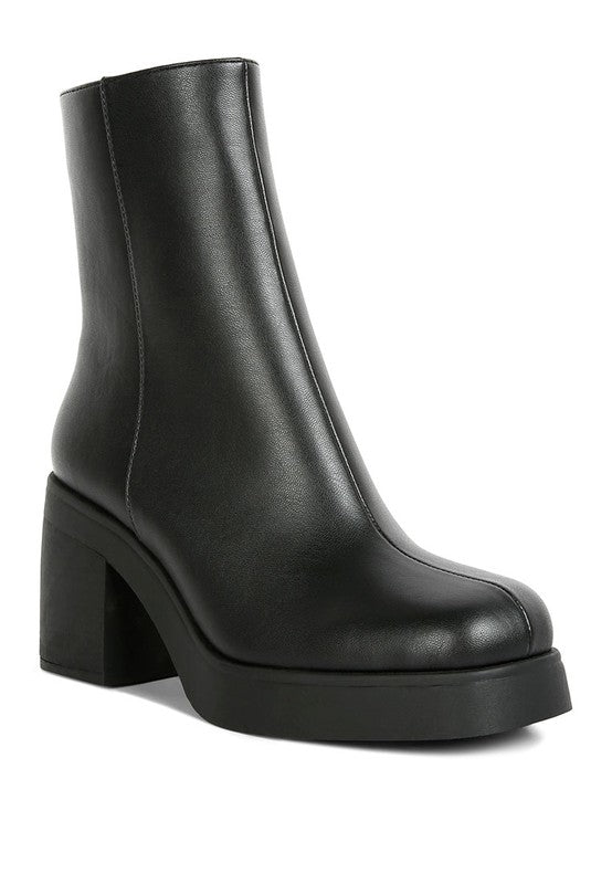 Sins Platform Bootie Black 8 by Rag Company | Fleurcouture