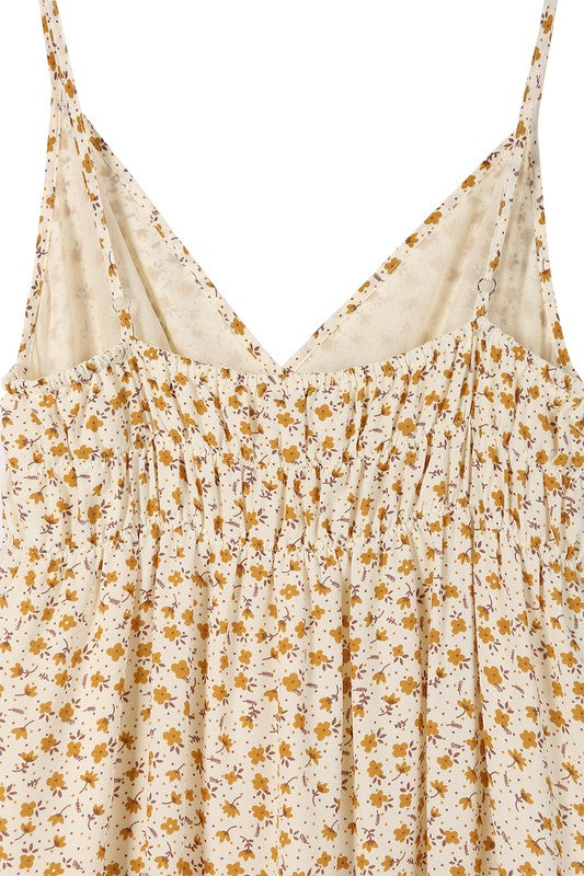 SL tank dress Yellow floral by Lilou | Fleurcouture