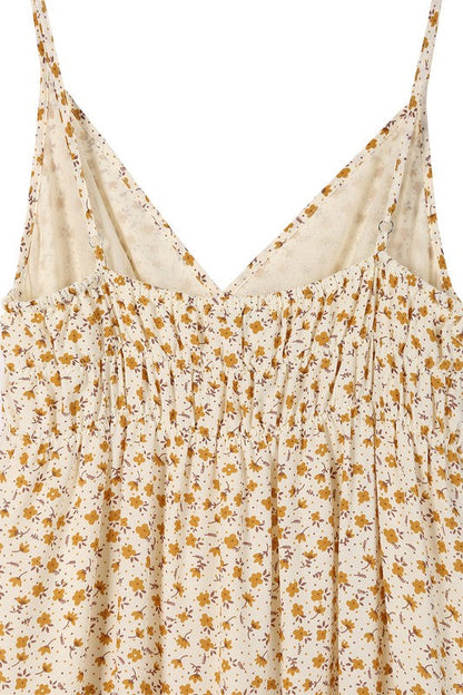 SL tank dress Yellow floral by Lilou | Fleurcouture