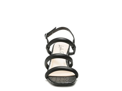 SLATER CROC SLINGBACK BLOCK SANDALS Black by Rag Company | Fleurcouture