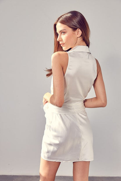 Sleeveless Front Tie Dress by Do + Be Collection | Fleurcouture