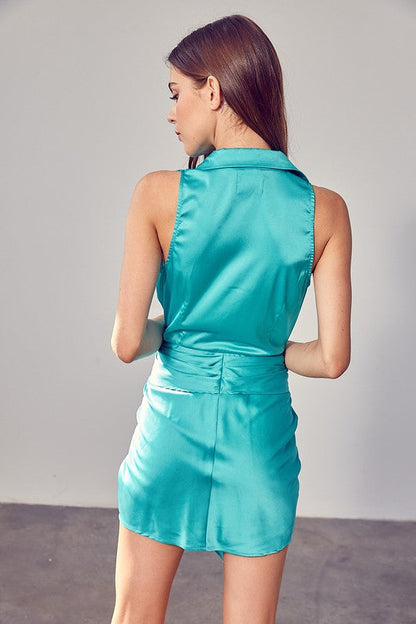 Sleeveless Front Tie Dress by Do + Be Collection | Fleurcouture