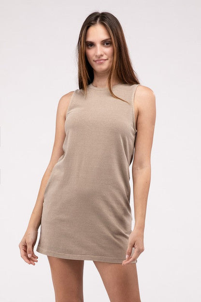 Sleeveless Mini Dress MOCHA BROWN S by HYFVE | Fleurcouture